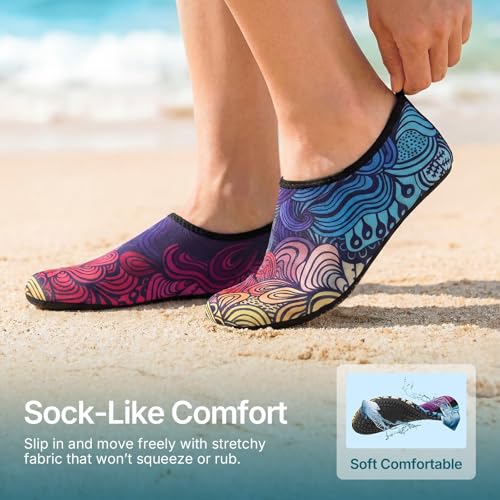 Water Shoes for Women Men Quick (10-11 Women/9-10 Men / Rosy Clouds)
