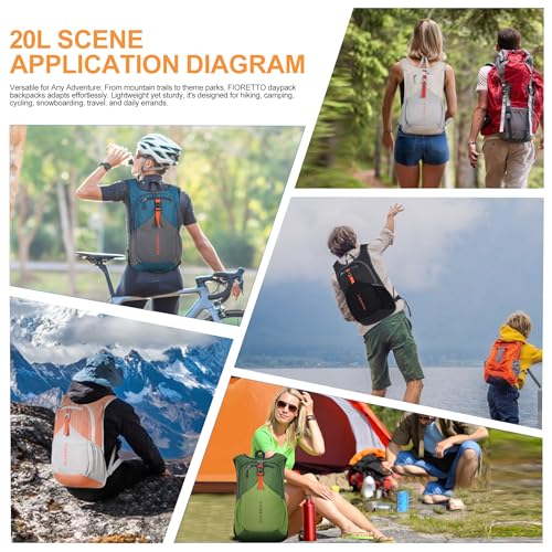 20L Hiking Backpack for Men Women Lightweight Foldable Small Daypack for Travel Camping Outdoor (Beige / 20l)
