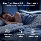 Temperature Regulating Comforter (Light Gray With Navy Trim / Ultimate Twin XL (68"x90"))