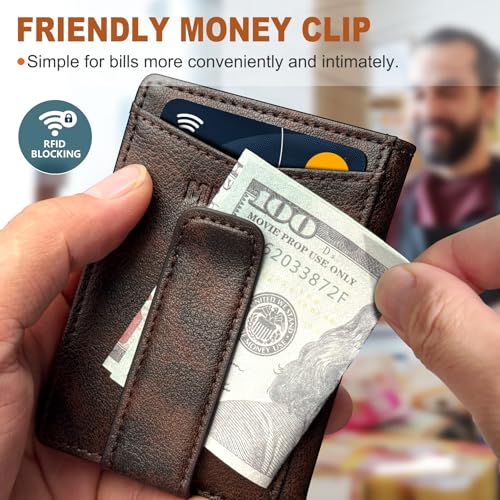 Airtag Wallet for Men (Forest Brown&Orange091)