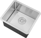 17 in. x 15 in. x 9 in. 16-Gauge Stainless Steel Undermount Single Bowl Bar - Image 3