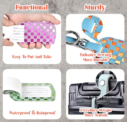 Luggage Tags for Suitcases Travel Accessories (Blue+orange)