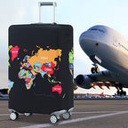 Travelkin Suitcase Covers For Luggage Tsa Approved Luggage Covers Protector (Map / XL)