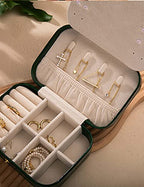 Travel Jewelry Organizer Boxes for Women Small Portable Necklace Earrings Bracelet Rings Travel Case Best Friend Birthday Gifts for Women Trendy (15_Crocodile_Black_Big)