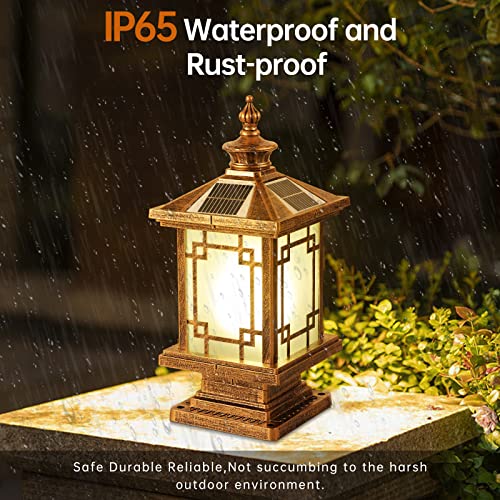LED Solar Post Light Outdoor (Bronze)