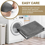 Memory Foam Travel Pillow Compressible Camping Pillow for Sleeping Shredded Memory Foam Pillow Compact Firm Supportive Travel Pillow for Adults Kids Outdoor Backpacking Hiking Essential Gear (S-12 Inchx16 Inch / Grey)