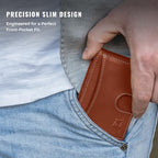 Money Clip Slim Minimalist Wallet for Men (Auburn)