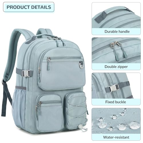 Multi Pocket Backpack for School College Travel (Purple Galaxy)