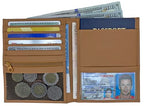Deluxe Personalized Monogrammed Light Brown RFID Leather Passport Wallet (Light Brown / Deluxe)