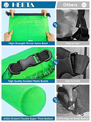 Dry Bag Waterproof Backpack with Phone Case (Green / 20L)