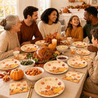 150Pcs Fall Dinner Plates and Napkins Autumn Maple Leaves Pumpkins (Fall Leaves)