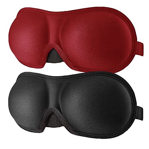 3D Eye mask for Sleeping (Black+red)