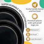 10 Inch Black Plastic Plates (Black / 100 Pcs)