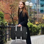 For Spirit Airlines Personal Item Bag 18x14x8 Foldable Travel Duffel Bag Underseat Carry on Luggage for Women and Men 30L (Black / 30L)