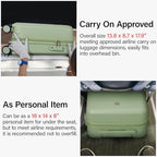Underseat Carry On Luggage with Wheels (Bamboo Green / 16 Inch)