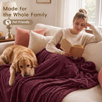 Fleece Blanket King 108"x90" (Wine Red / King(108" X 90"))