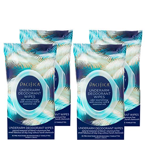 Beauty Coconut Milk & Essential Oils Underarm Deodorant Wipes (120 Count (Pack of 1))