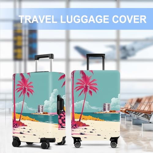 Beach Luggage Cover Washable Suitcase Protector Anti (Beach / XL(fits 32-34Inch suitcase))