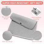 Heat Resistant Large Silicone Mat for Hair Styling Tools (Gray)