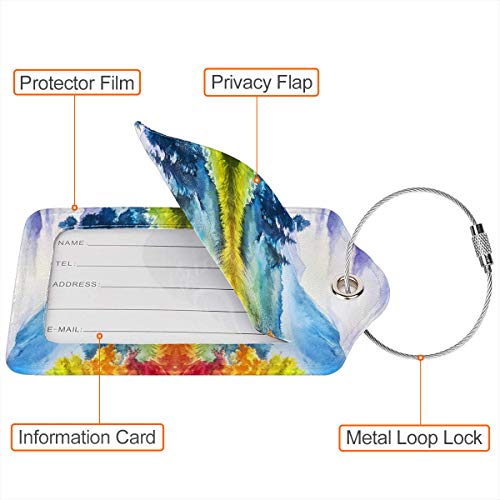 PU Leather Luggage Tag (Beautiful Scenery)