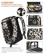 Cooler Backpack Insulated Leak Proof for Women Men Soft Cooler Bag (36 Cans / Leopard)
