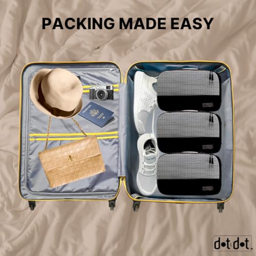 5pc Large Packing Cubes for Travel (5pc Black / Large)