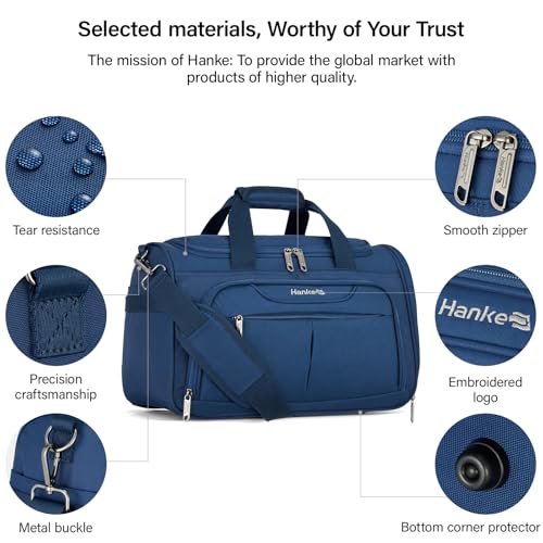 Small Underseat Carry On Luggage Bags for Travel with 10 Pockets (Blue / Underseat Carry-On)