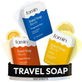 Paper Soap Sheets Tin for Traveling (Variety Pack-002 (Unscented, Orange, Lemon))