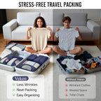 8 Set Packing Cubes for Travel Essentials (05 Indigo Blue)