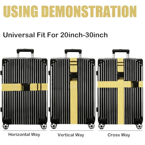 Luggage Straps for Suitcases TSA Approved (Cream)
