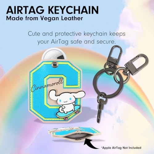 x Sanrio Character Keychain Case Compatible with Apple AirTag (College Letters Cinna Moroll)