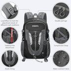 Hiking Backpack 30L Lightweight Travel Daypack Small Day Pack for Men Women Outdoor Camping Backpacking (Black)