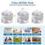 3 Pack XXL Mesh Laundry Bags for Delicates (White / Jumbo 3 pcs)