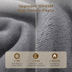 Fleece Throw Blanket 50"x60" (Grey / Throw(50" X 60"))