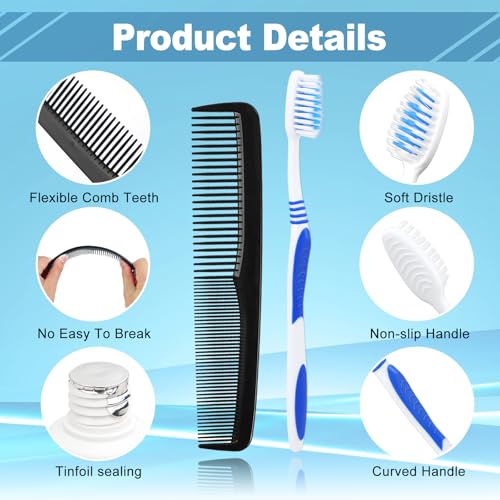 30 Set Travel Toothbrush Kit Bulk (1 Count (Pack of 30))