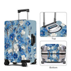 Blue Blossoms Luggage Cover Washable Suitcase Protector Anti (Blue Blossoms / L(28-30inch suitcase))