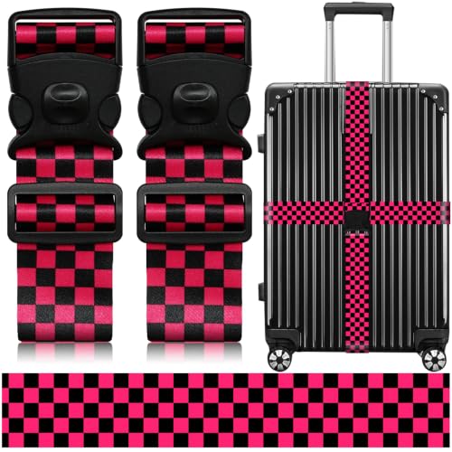 Luggage Straps for Suitcases (Black Red)