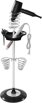 Hair Dryer Stand,Twisty Style Acrylic Top Holder,Hair Styling Appliances with Tray Two Spiral Holders and Heavy Base for Hair Dryer,Flat Iron,Curling Stick,Hair Straightener,Brush (crystal)
