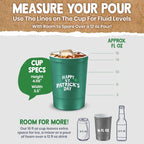 16 oz. Party Cups (St. Patrick Green / 12 Count)