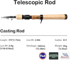 PURELURE Telescopic Fishing Rod Ultralight or Light, Carbon Fiber Rod Spinning - Image 2