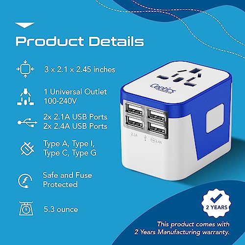 Travel Adapter Worldwide (White)