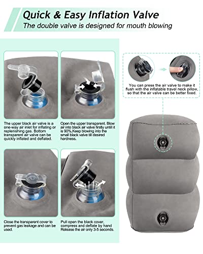 Inflatable Foot Rest Pillow (Grey)