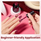 Beetles Dark Red Gel Polish (C - Creme Red | Burgundy Red)