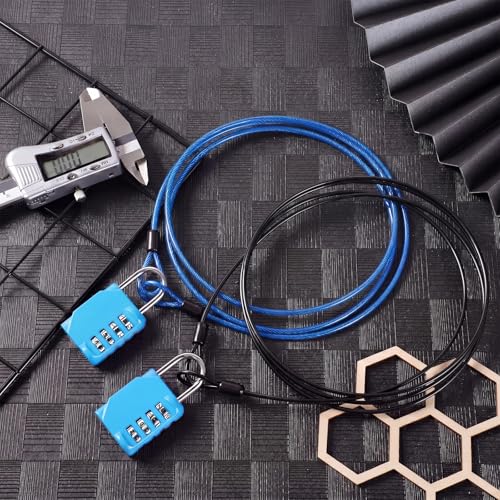 12pack Security Cable Lock (Black,Blue / 7 ft)
