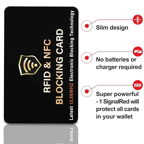 20 Pack RFID Blocking Card for Credit Debit ID Card (Black)