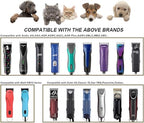 4PACK Wide Blades for Dog Grooming Blades Compatible with Andis (Black/10W+30W+5FW+7FW / Black)