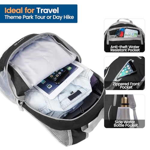 Lightweight Packable Backpack 25L (25L / Black a)