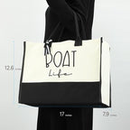 Lake Life Tote Bag for Women Waterproof Personalized Beach Bag Canvas Bag Funny - Image 3