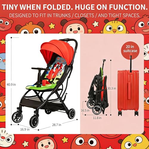 Ultra Compact Travel Stroller (Red Lion)