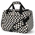 Underseat Carry On Luggage Bag (Corduroy Black Checkered Pattern / 16IN)